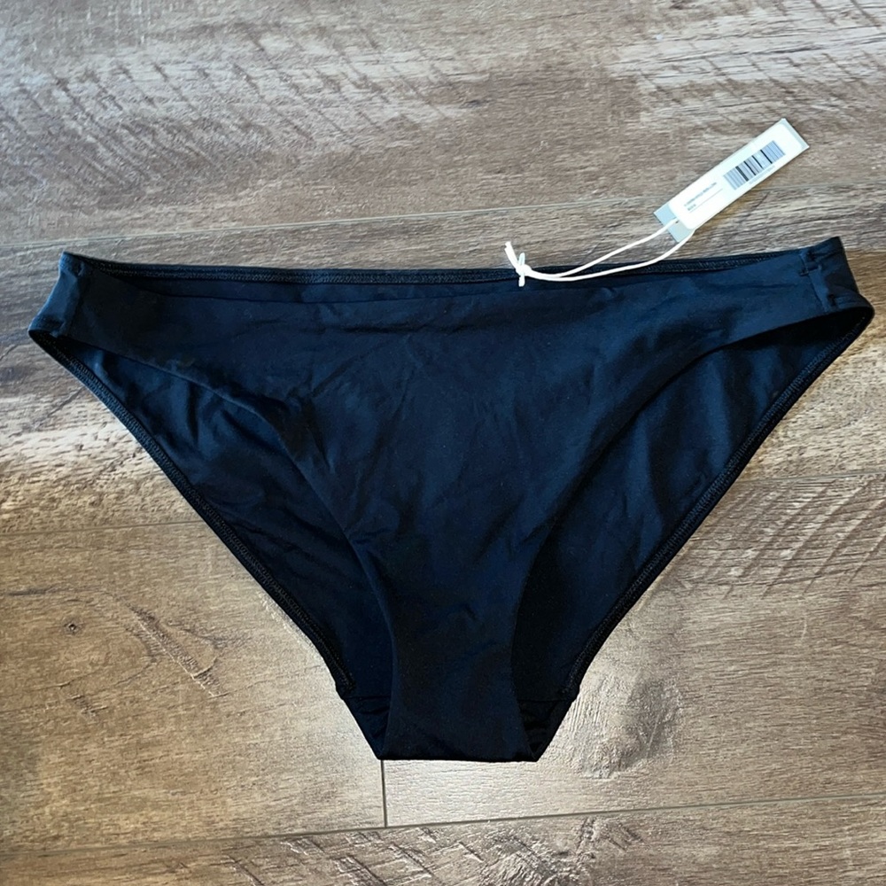 EVERLANE RENEW BIKINI BOTTOM SIZE XL BLACK NWT